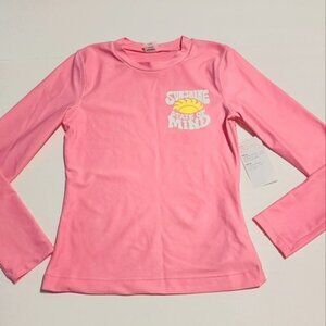 Old Navy pink swim shirt rashguard size 10-12 Large